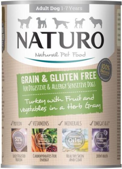 Naturo Adult Grain & Gluten Free Cans Turkey Naturo Adult Grain & Gluten Free Cans Turkey