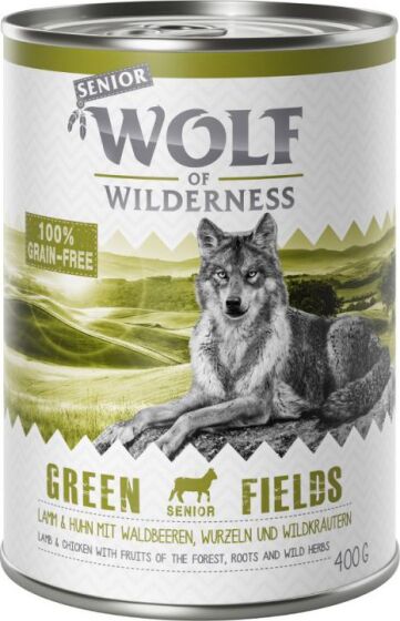 Wolf Of Wilderness Tins Senior Green Fields Wolf Of Wilderness Tins Senior Green Fields