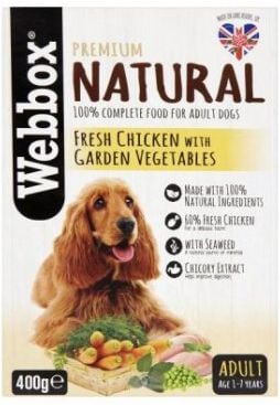Webbox Natural Tray Adult Fresh Chicken With Garden Vegetables