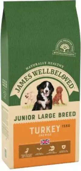 James Wellbeloved Junior Large Breed Dry Turkey & Rice