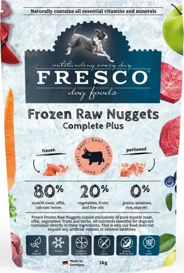 Fresco Frozen Raw Nuggets Complete Plus Beef