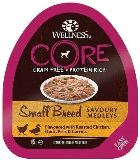 Wellness Core Small Breed Savoury Medleys Flavoured With Roasted Chicken, Duck, Peas & Wellness Core Small Breed Savoury Medleys Flavoured With Roasted Chicken, Duck, Peas &