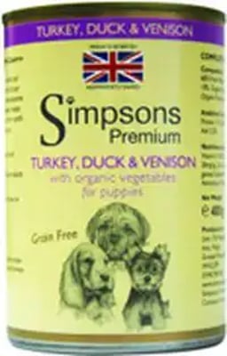 Simpsons Premium Puppy Wet Food Turkey, Duck & Venison