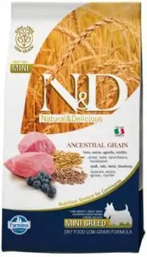 Farmina Natural & Delicious Ancestral Grain Adult Mini Lamb & Blueberry