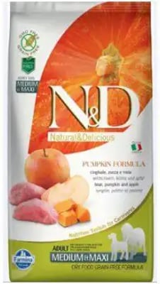 Farmina Natural & Delicious Pumpkin Adult Medium & Maxi Boar & Apple Farmina Natural & Delicious Pumpkin Adult Medium & Maxi Boar & Apple