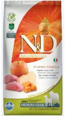 Farmina Natural & Delicious Pumpkin Adult Medium & Maxi Boar & Apple