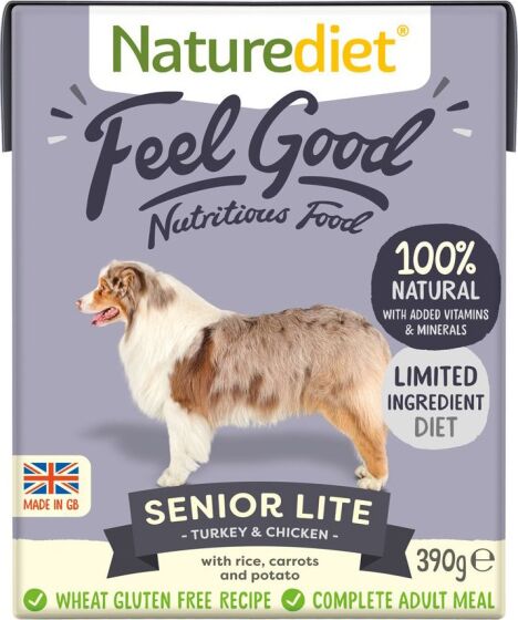Naturediet Feel Good Senior Lite Turkey & Chicken Naturediet Feel Good Senior Lite Turkey & Chicken