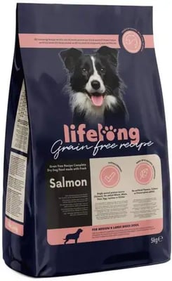 Lifelong Dry Adult Grain Free For Medium and Large Breeds Salmon