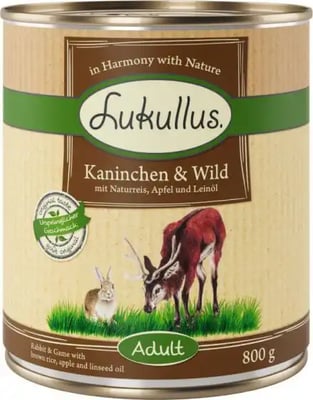 Lukullus Adult Tins Rabbit & Game