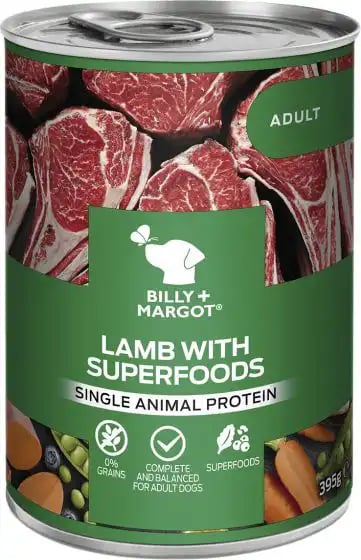 Billy & Margot Adult Cans Lamb With Superfoods