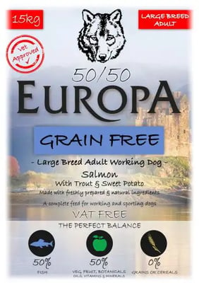 Europa 50/50 Grain Free Large Breed Salmon & Trout