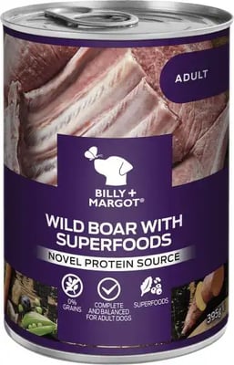 Billy & Margot Adult Cans Wild Board With Superfoods Billy & Margot Adult Cans Wild Board With Superfoods
