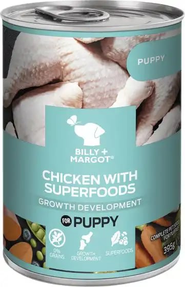 Billy & Margot Puppy Cans Chicken With Superfoods