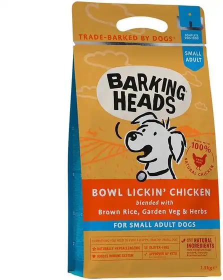 Barking Heads Small Adult Dry Food Bowl Lickin' Chicken