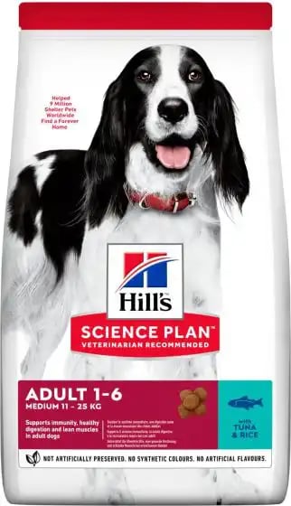 Hill's Science Plan Adult 1-6 Medium With Tuna & Rice