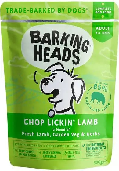 Barking Heads Adult Wet Food Chop Lickin' Lamb