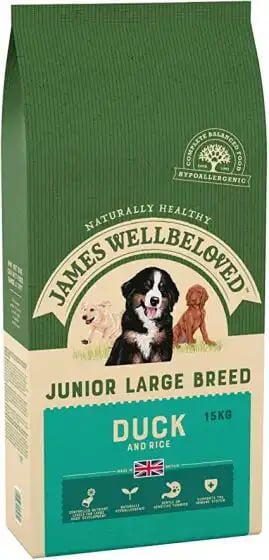 James Wellbeloved Junior Large Breed Dry Duck & Rice