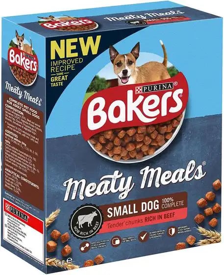 Bakers Meaty Meals Small Dog Rich In Beef