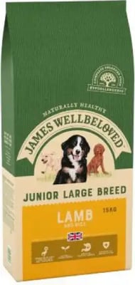 James Wellbeloved Junior Large Breed Dry Lamb & Rice