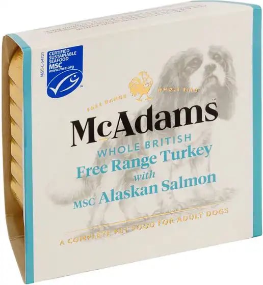 McAdams Wet Foods Whole British Free Range Turkey With Msc Alaskan Salmon
