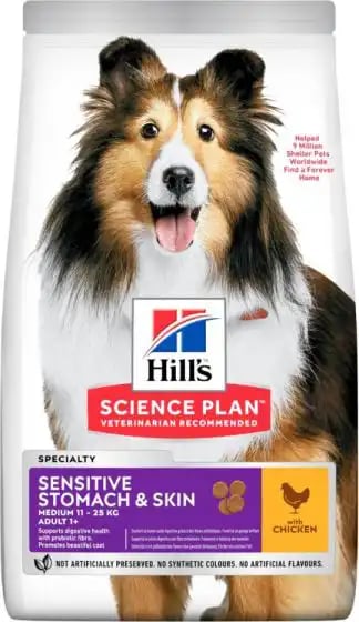 Hill's Science Plan Adult 1+ Sensitive Stomach & Skin Medium With Chicken Hill's Science Plan Adult 1+ Sensitive Stomach & Skin Medium With Chicken