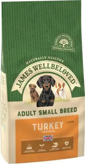 James Wellbeloved Adult Small Breed Dry Turkey & Rice James Wellbeloved Adult Small Breed Dry Turkey & Rice