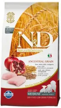 Farmina Natural & Delicious Ancestral Grain Puppy Medium Chicken & Pomegranate