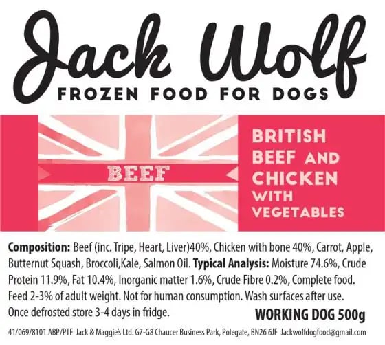 Jack Wolf Working Dog Beef