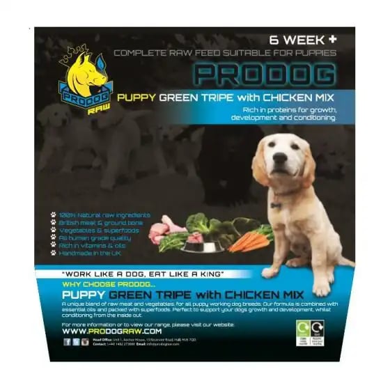 Prodog Raw Puppy Green Tripe With Chicken Mix