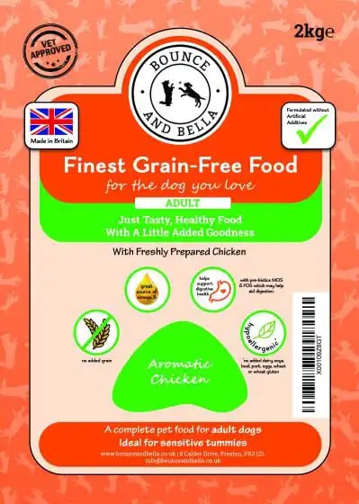 Bounce and Bella Finest Grain-Free Adult Aromatic Chicken And Veg Bounce and Bella Finest Grain-Free Adult Aromatic Chicken And Veg