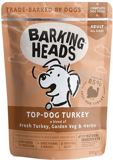 Barking Heads Adult Wet Food Top Dog Turkey Barking Heads Adult Wet Food Top Dog Turkey