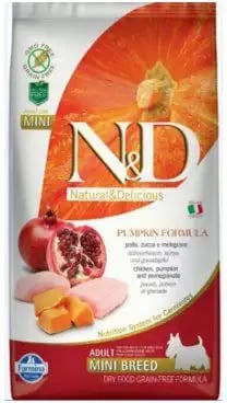 Farmina Natural & Delicious Pumpkin Adult Mini Chicken & Pomegranate Farmina Natural & Delicious Pumpkin Adult Mini Chicken & Pomegranate