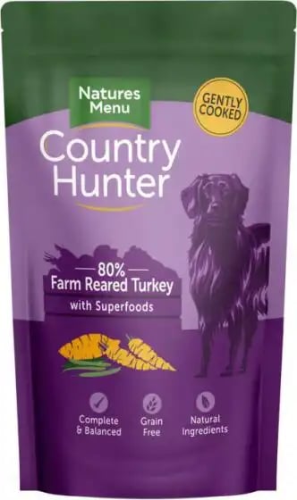 Natures Menu Country Hunter Pouches Adult Farm Reared Turkey