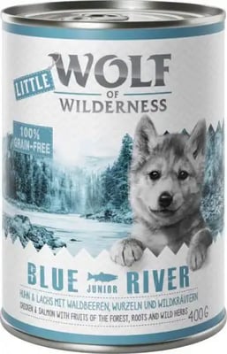 Wolf Of Wilderness Tins Puppy Blue River