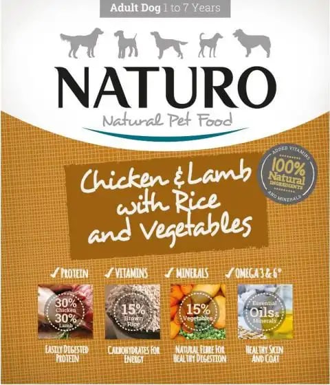 Naturo Adult Trays Chicken & Lamb With Rice And Vegetables