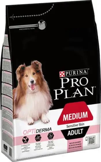 Pro Plan Medium Adult Sensitive Skin OptiDerma Rich In Salmon