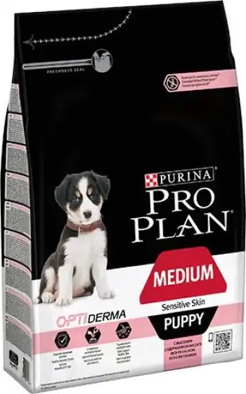 Pro Plan Medium Puppy Sensitive Skin OptiDerma Rich In Salmon