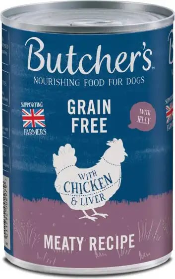 Butcher's Meaty Recipes Can With Chicken & Liver Butcher's Meaty Recipes Can With Chicken & Liver