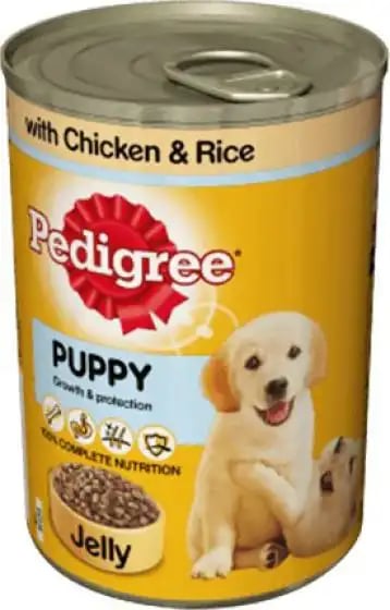 Pedigree Puppy Tins with Jelly With Chicken & Rice