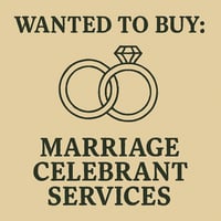 WANTED: Marriage Celebrant Services in Australia - Buyer Ready image