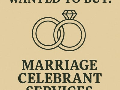 WANTED: Marriage Celebrant Services in Australia - Buyer Ready image