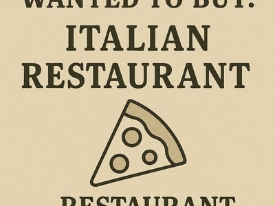 WANTED: Italian Restaurant Business in Australia - Buyer Ready image