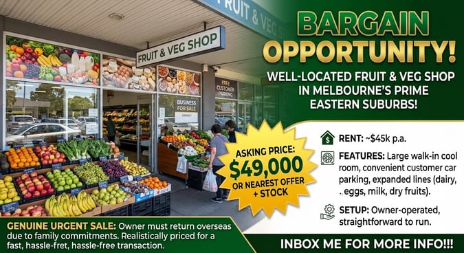 Well-Located Fruit & Veg Shop in Melbourne's Prime Eastern Suburbs!, photo 1