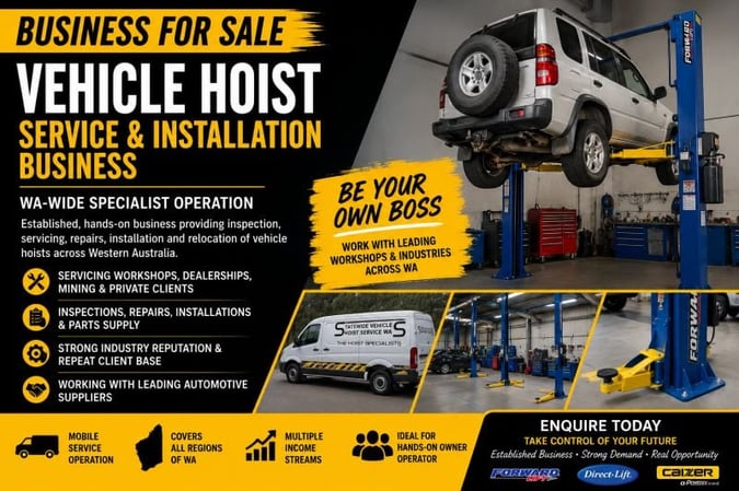 Established Vehicle Hoist Service, Installation & Repair Business