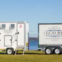 Luxury Portable Trailers with Cool-rooms & Toilet Hire image