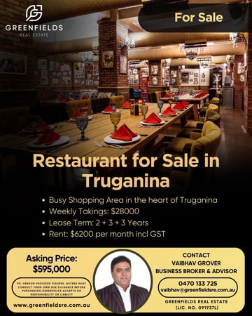 Popular Indian Restaurant for Sale in busy Truganina Location - Priced to Sell Fast