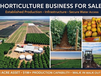 Horticulture Business & 58 Acre Asset | $1.5M+ Capability | Walk-In Walk-Out image