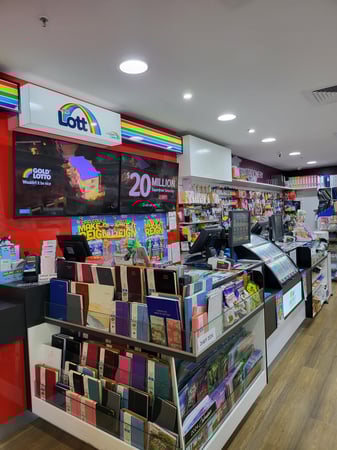 SHOPPING CENTRE NEWSAGENCY/GIFTS/TATTS FRANCHISE $320,000 PLU SAV