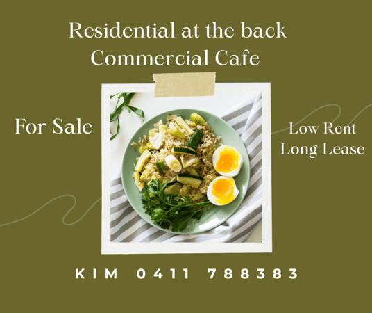 Commercial Cafe with residential rooms at rear for Sale Geelong