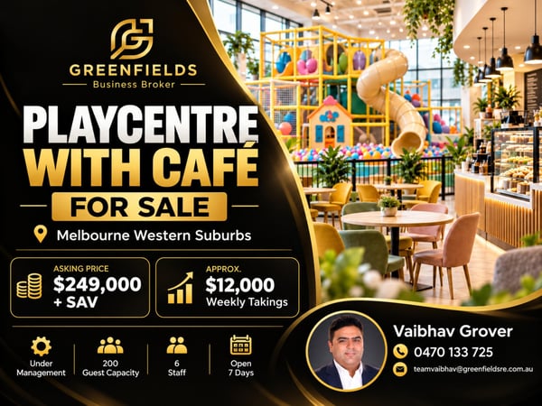 PLAYCENTRE WITH CAFE FOR SALE - MELBOURNE WESTERN SUBURBS